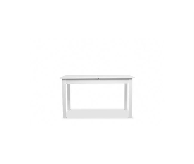 Mesa de comedor extensible COBURG 140 cm blanca Blanco