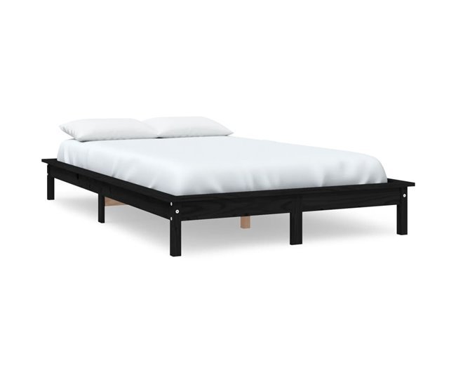 Estructura de cama 135x190 Negro