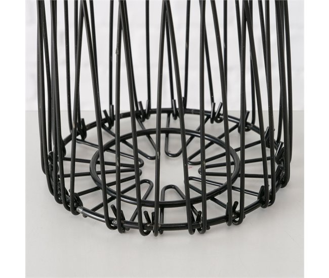 Jarrón decorativo VANDULA material metal Negro