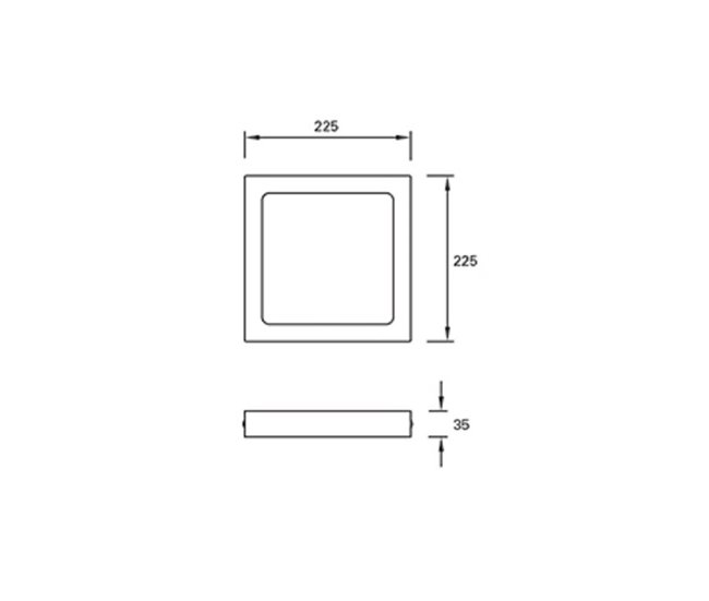 Forlight Plafon de Techo Ip23 Easy Square Surface Led 15.5W Blanco