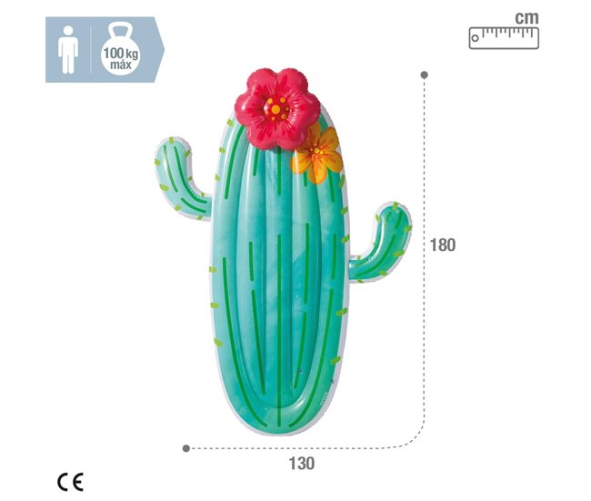 Colchoneta hinchable INTEX cactus Verde