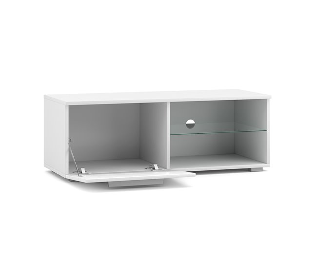 Mueble TV 1 puerta con LED Aitana 100 Blanco