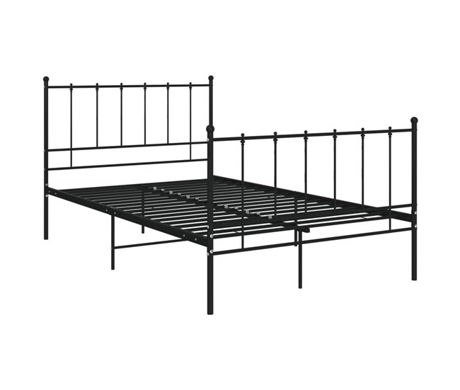 Estructura de cama de metal blanco 120 x 200 cm