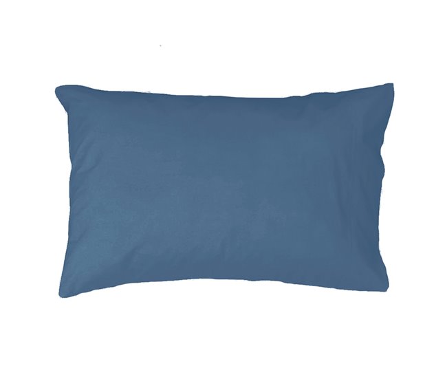 Set de 2 fundas de almohada de poliéster-algodón Azul