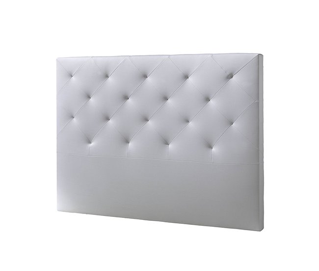 Cabecero tapizado Rombo 150x115 cm 160 Blanco