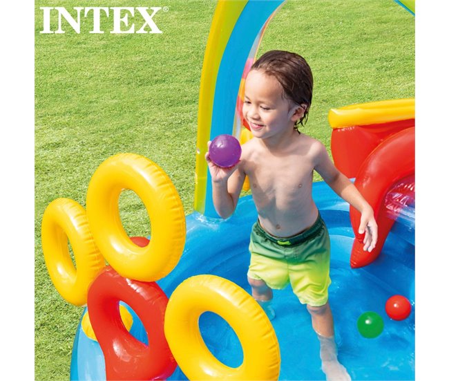 Centro juegos hinchable INTEX arcoiris 297x193x135 cm Multicolor