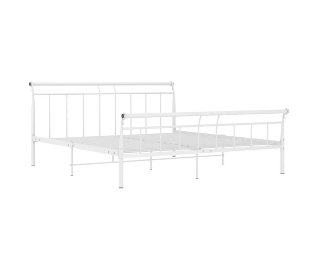 Estructura de cama de metal 200x200 Blanco