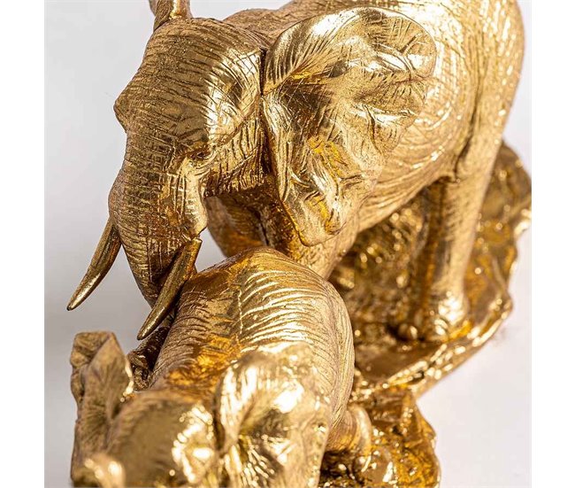 Figura Acrilico Serie Elefantes Dorado