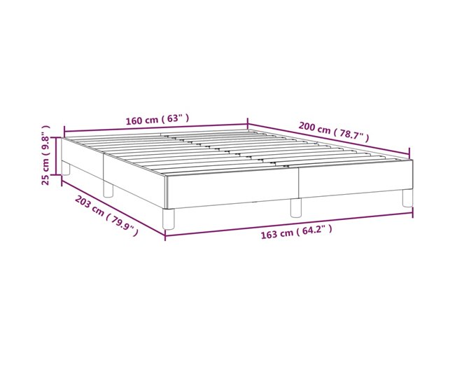 Estructura de cama 160x200 Marron