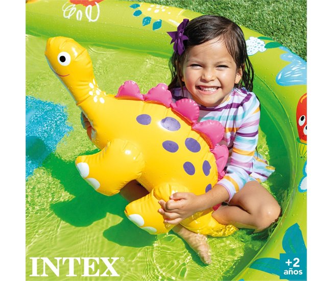 Centro de juegos de dinosaurios tobogán y ducha INTEX Multicolor
