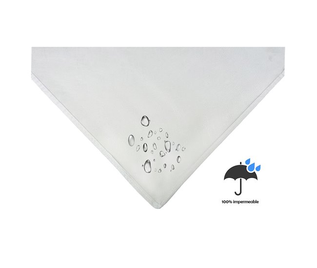 Acomoda Textil – Mantel Antimanchas de Hule Ribeteado. Blanco/ Gris