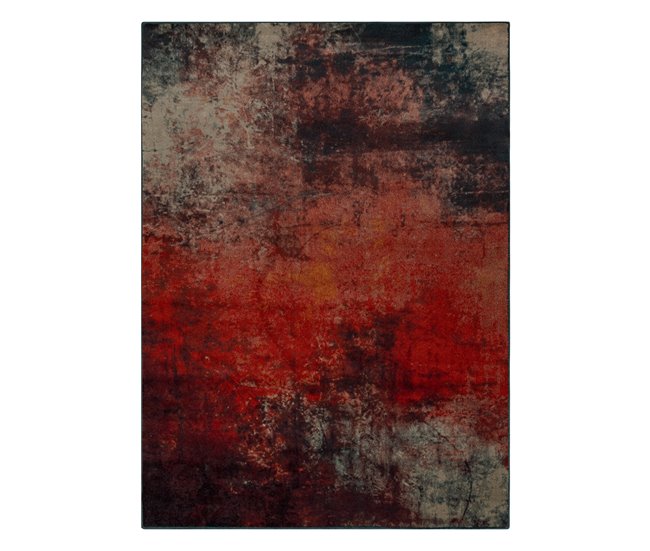 Alfombra de lana OMEGA TOGO abstracción 200x300 Rojo