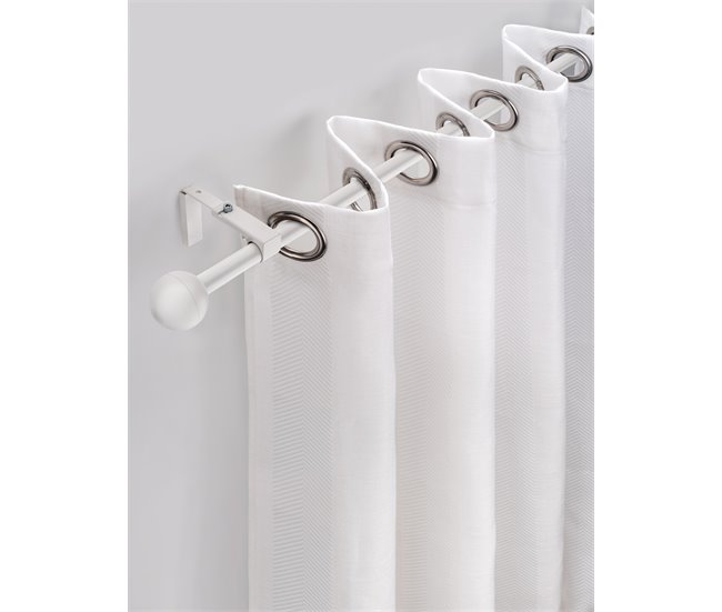 Barra cortina extensible ROUND 120-210 cm Blanco