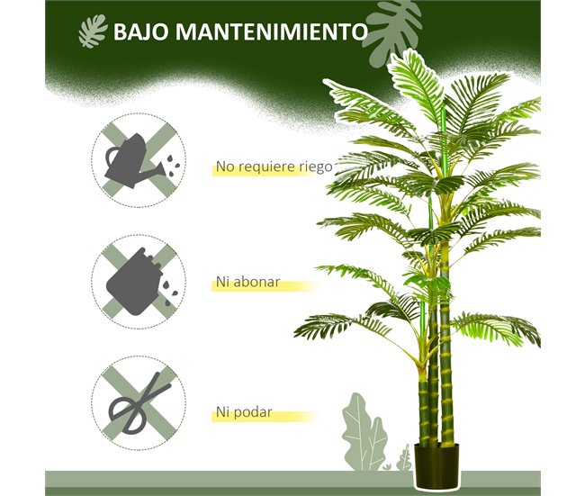 Planta Artificial PEVA, PP HOMCOM, hogar - decoración hogareña Verde