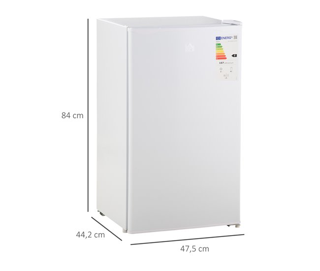 Mini Refrigerador HOMCOM 800-129V90WT Blanco