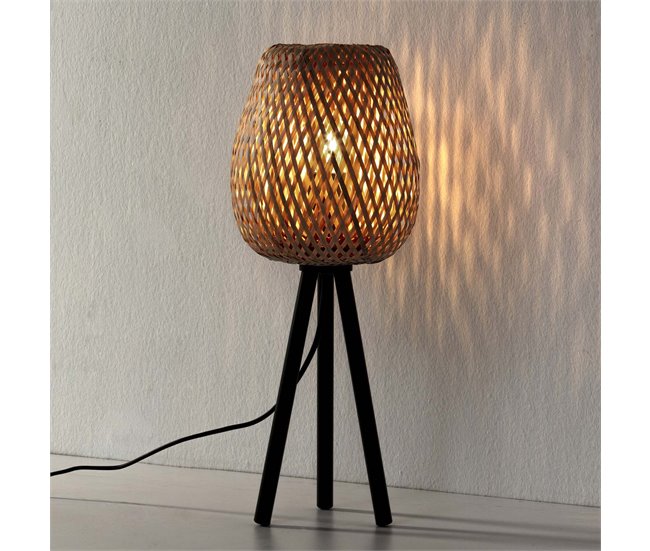 Lámpara de mesita Tara de Bambú Amarillo