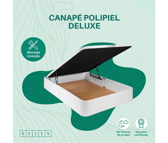Canapé Polipiel Deluxe, Blanco, 135x190 Cm con Ofertas en Carrefour