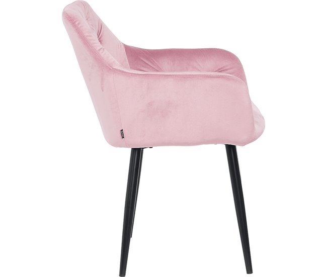 Clp Silla De Comedor Stanley En Terciopelo Rosado 62x59x82 Cm con Ofertas  en Carrefour