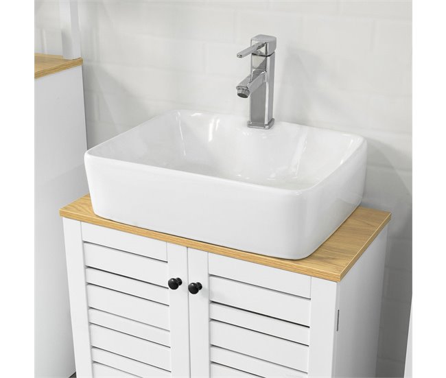 Mueble de baño para baño BZR40-W SoBuy Blanco