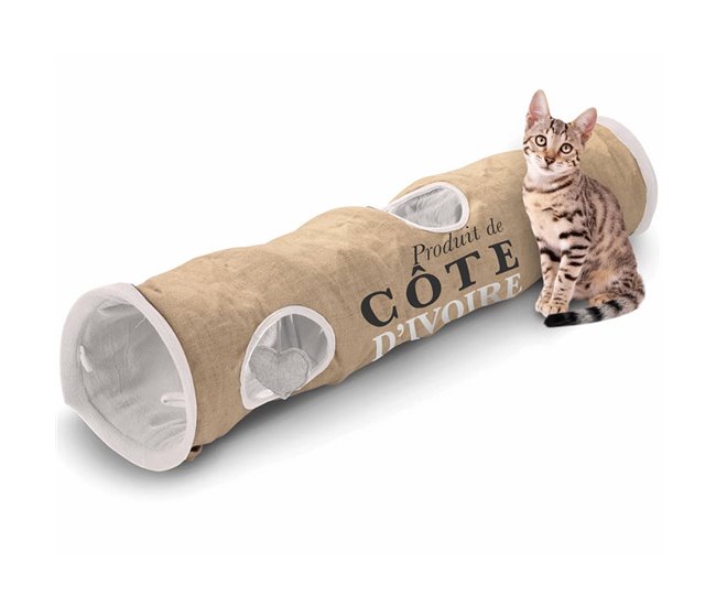 Túnel Para Gatos Marron Claro