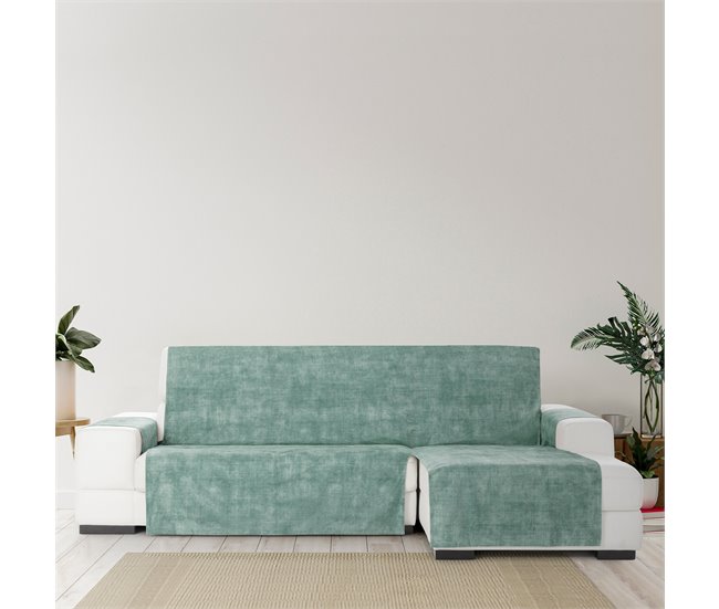 Cubre Sofá Protector Antimanchas Turin  Marfil Chaise Longue Derecho Verde
