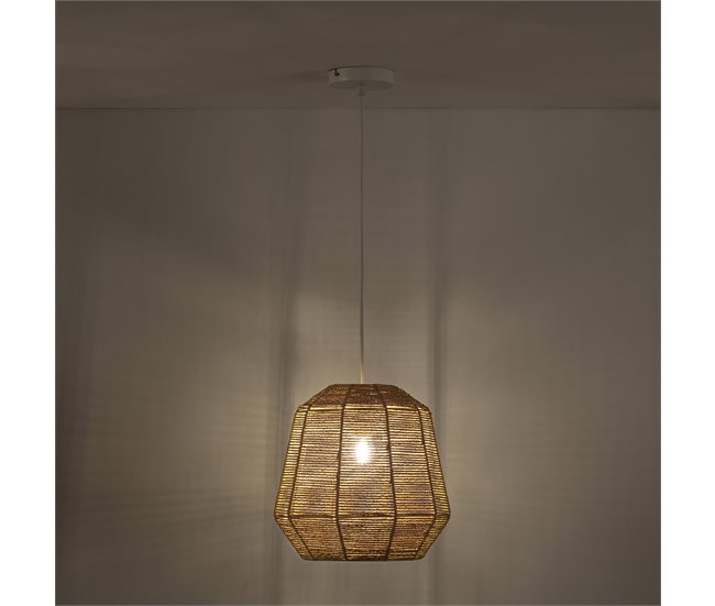 Lámpara de techo Akina de papel trenzado Beige