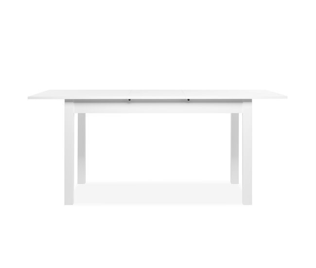 Mesa de comedor extensible COBURG 120 cm, blanca Blanco