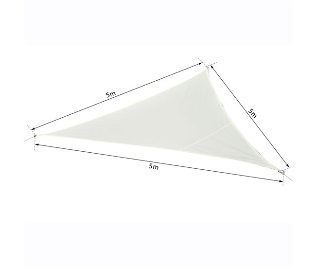 Toldo Vela Triangular Outsunny 01-0639 500x500 Beige