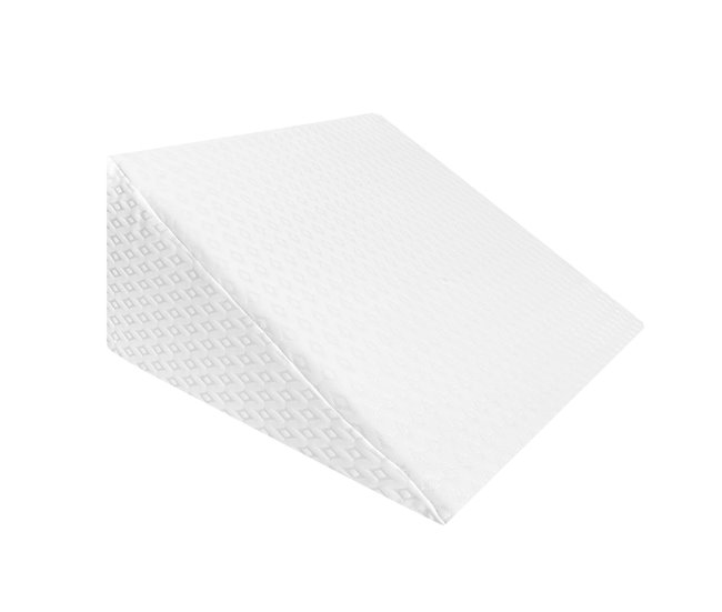 Acomoda Textil – Almohada de Lectura en Forma de Cuña. Blanco