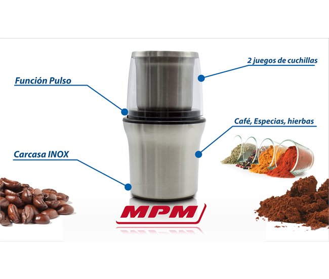 Molinillo de café MPM MMK-06M Plata