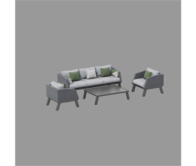Set Sofá Jardín modelo AXIOME gris Gris