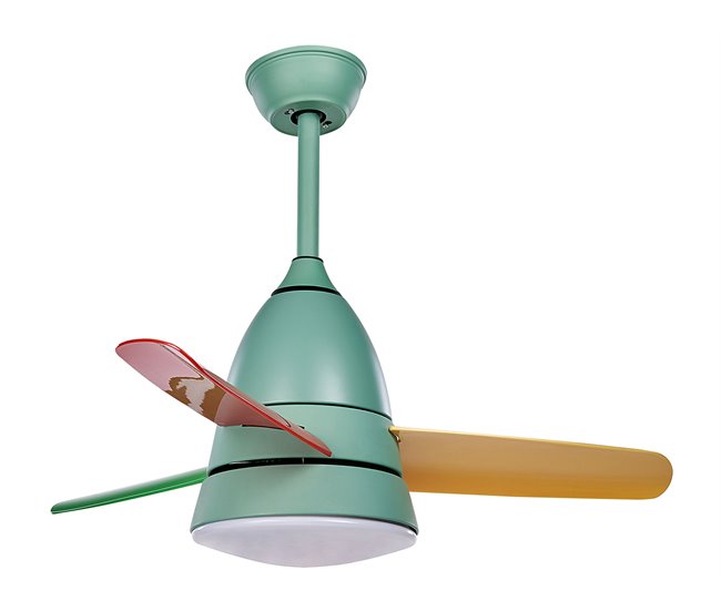 Beliani Lámpara de techo con ventilador STRAWBERRY Multicolor