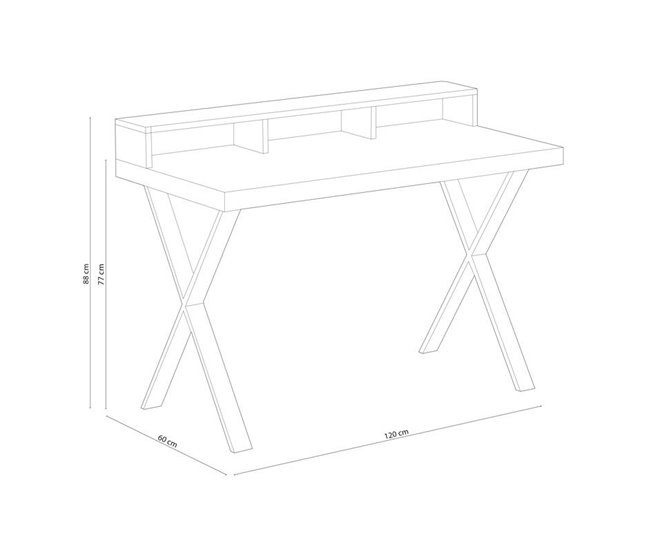 Mesa escritorio X-Loft 120x60 Blanco