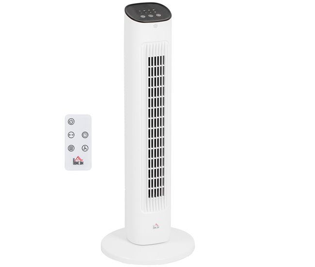 Homcom Ventilador De Torre W Con Control Remoto Ventilador Silencioso