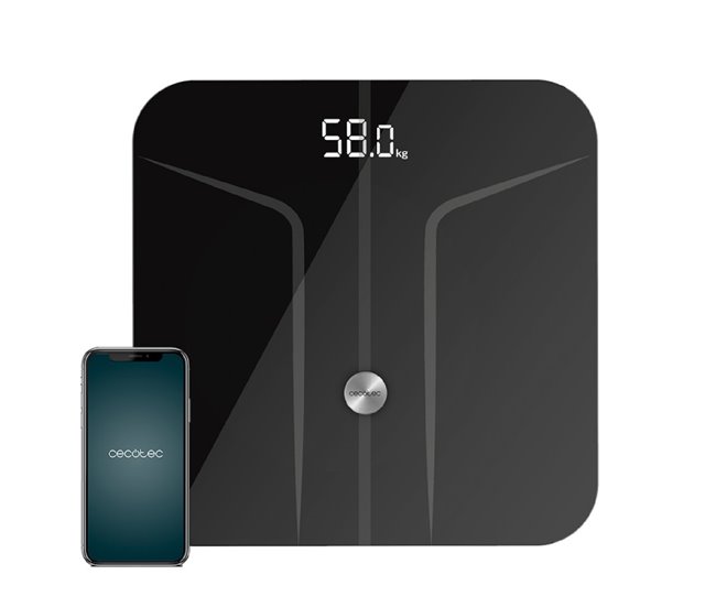 Báscula de baño Surface Precision 9750 Smart Healthy Cecotec Negro