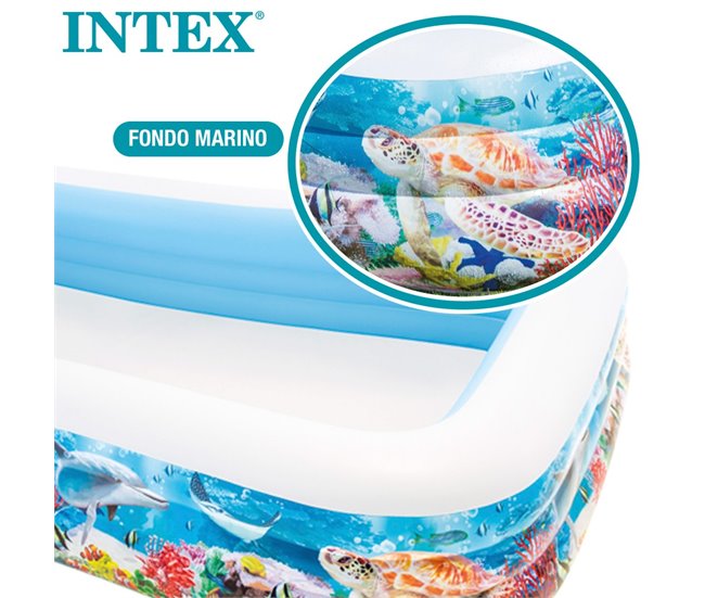 Piscina hinchable INTEX tropical 305x183x56 cm - 1020 litros Multicolor