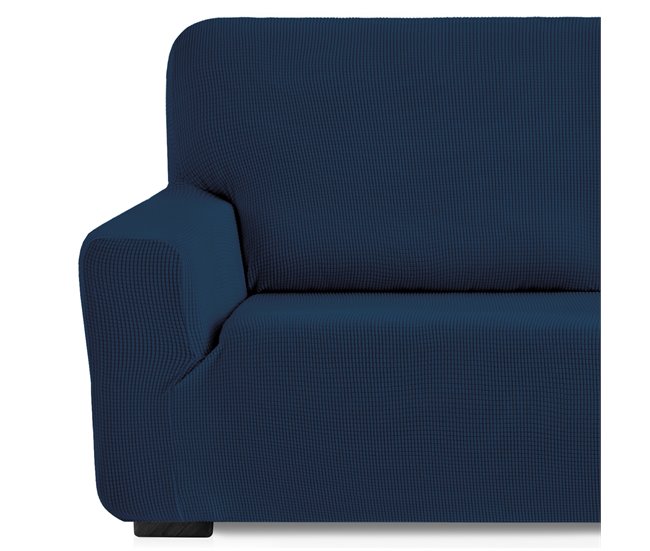 Eiffel Textile Funda de Sofá Bielástica Adaptable. Protector cubre sofa Monaco. 3 Plazas Azul