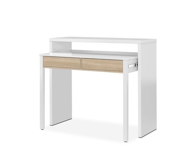 Mesa de escritorio extensible Bureau 98x70 Blanco
