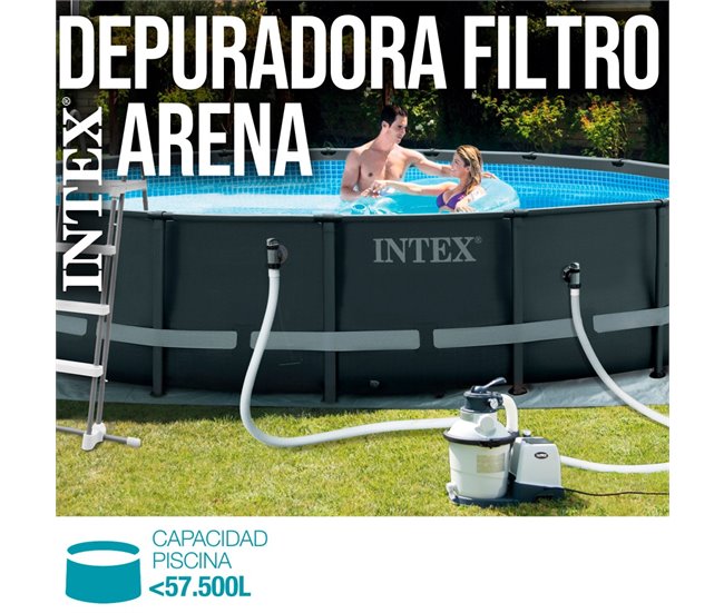 Depuradora arena INTEX krystal clear 10.500 litros/hora 0,60 hp Blanco