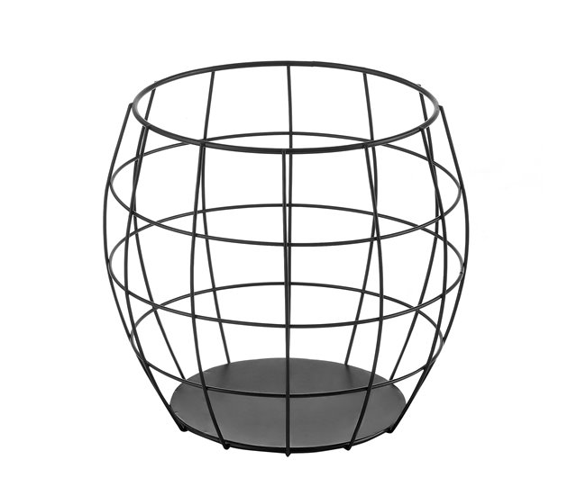 Mesa de centro Neman con bandeja extraíble set de 3 metal Negro