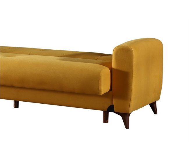 Sofá cama DORIAN de tela Amarillo