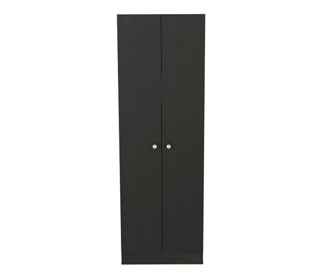 Armario Multifuncional Z, con dos puertas y estantes internos Negro