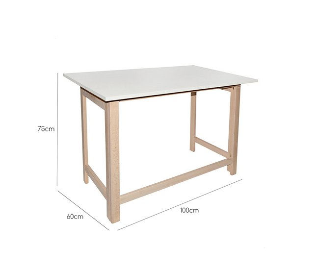 mesa plegable 100x60 Blanco