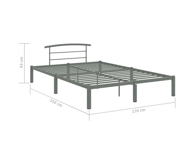 Estructura de cama 160x200 Gris