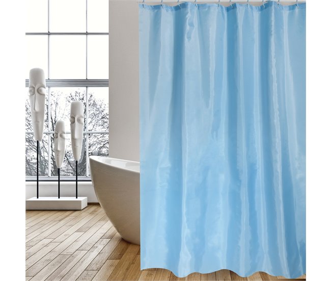 Cortina De Baño De Polyester Azul