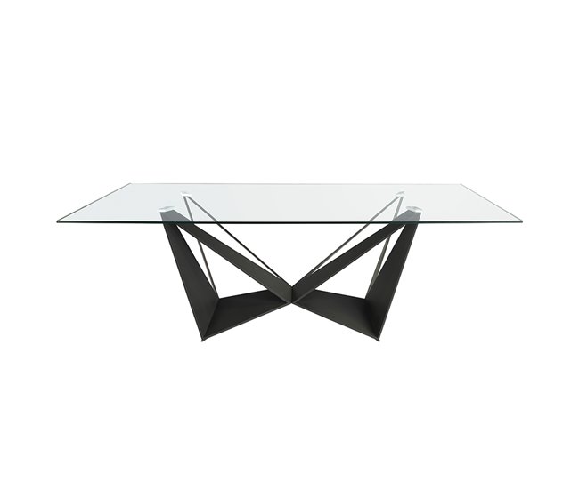 Mesa comedor rectangular cristal Transparente
