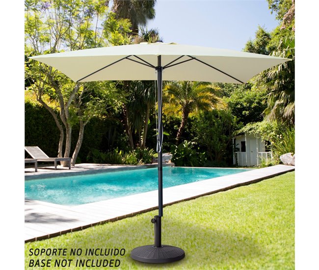 Sombrilla para jardín cuadrada 270x270 cm c/protección UV50 Aktive Crema