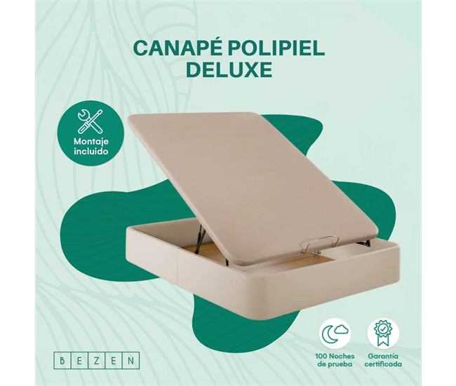 Canapé Polipiel Deluxe 105x190 Beige