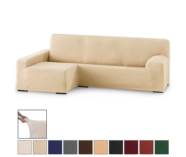 Funda para chaise longue de brazo corto izquierdo Sofaskins NIAGARA 210 -  340 cm - Beige