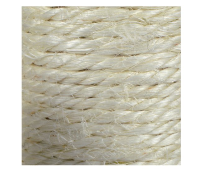 Acomoda Textil – Árbol para Gatos con Poste Rascador de Sisal. Blanco/ Gris